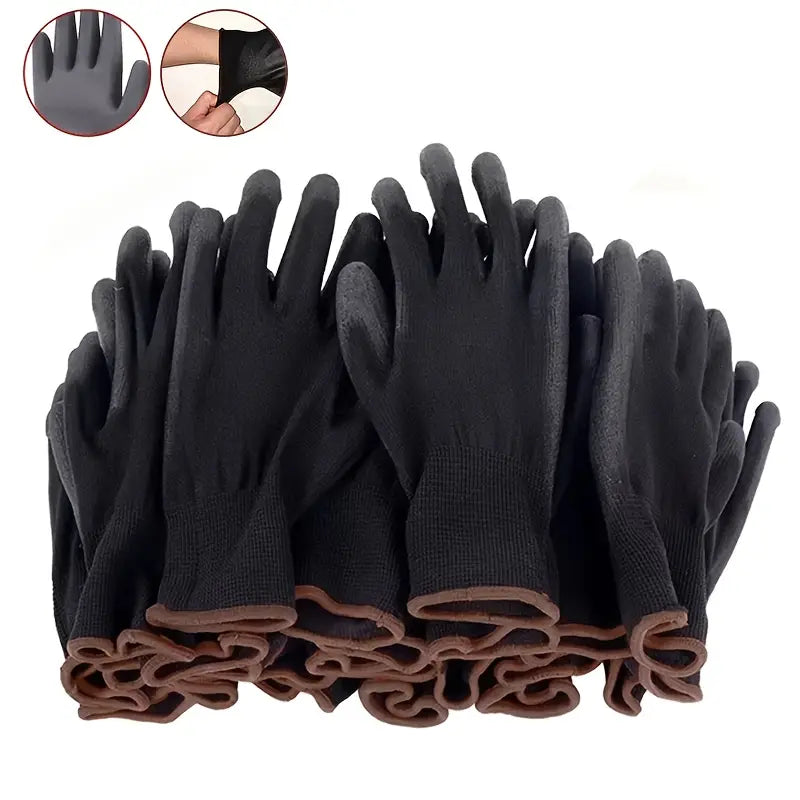 Gants de Protection Antidérapants en Nylon Enduit – Sécurité et Précision pour Travaux Manuels