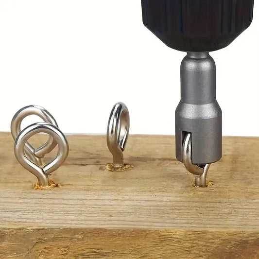 Embout de Vissage Électrique pour Crochets et Anneaux – Adaptateur Rapide pour Perceuse ou Visseuse