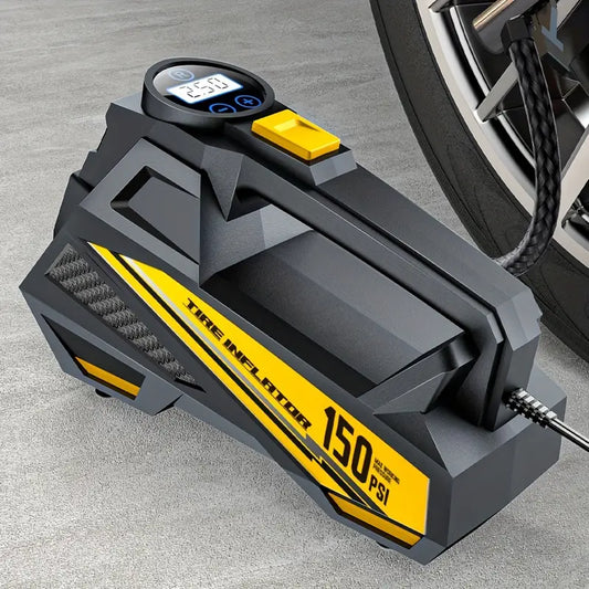 Compresseur d’Air Électrique 150 PSI – Gonfleur Portable avec Écran LCD pour Voiture, Moto et Vélo