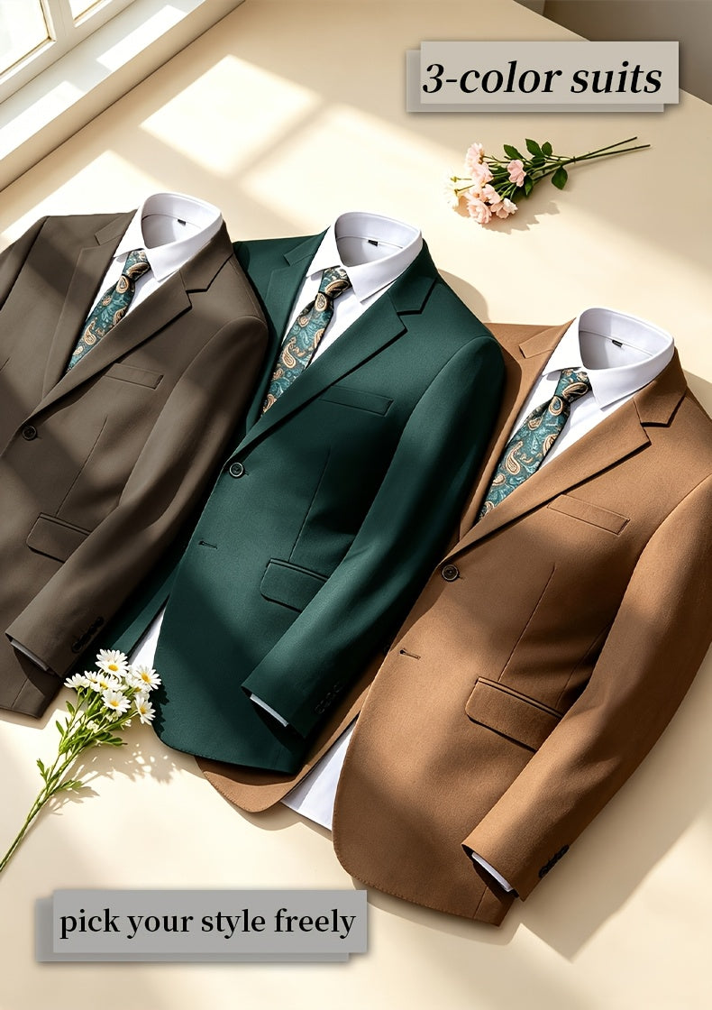 Costume 2 pièces uni pour homme grande taille