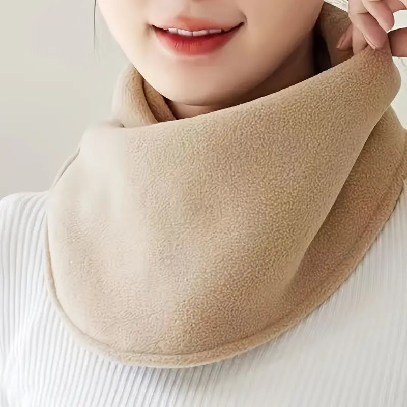 Cache-cou polaire chaud rouge – Couvre visage hiver unisexe pour protection contre le froid