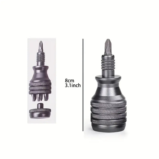 Tournevis Porte-Embouts Magnétique 8 en 1 – Mini Outil de Précision Compact 8cm