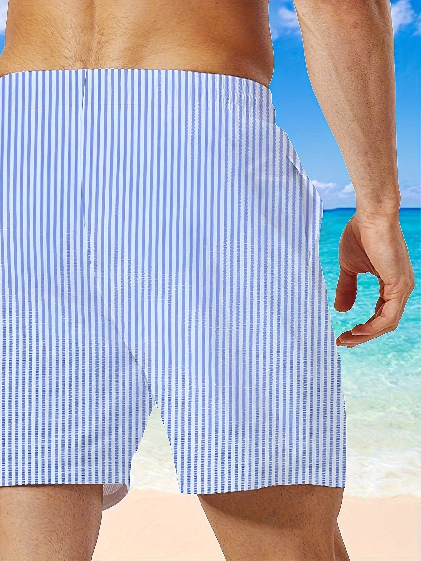 Short grande taille pour homme à séchage rapide avec imprimé à motif