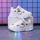 Baskets fille lumineuses Hello Kitty – Chaussures de sport roses et blanches à LED