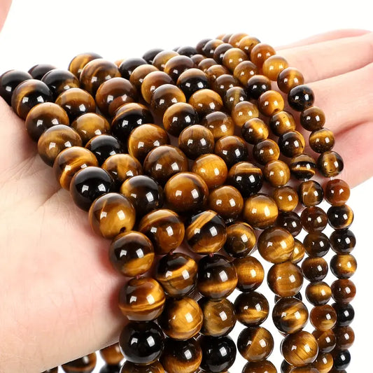 Perles en pierre naturelle Oeil de Tigre – Pierres précieuses en vrac pour bijoux et lithothérapie