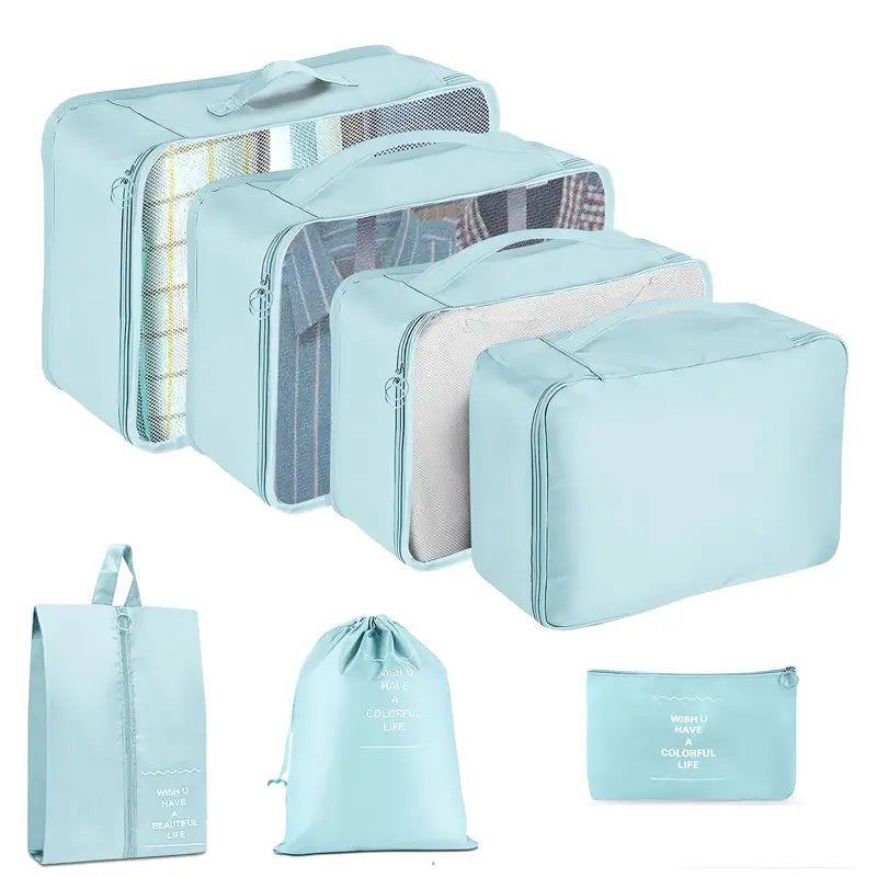 Set de 7 organiseurs de voyage Rangement pratique pour valises et bagages