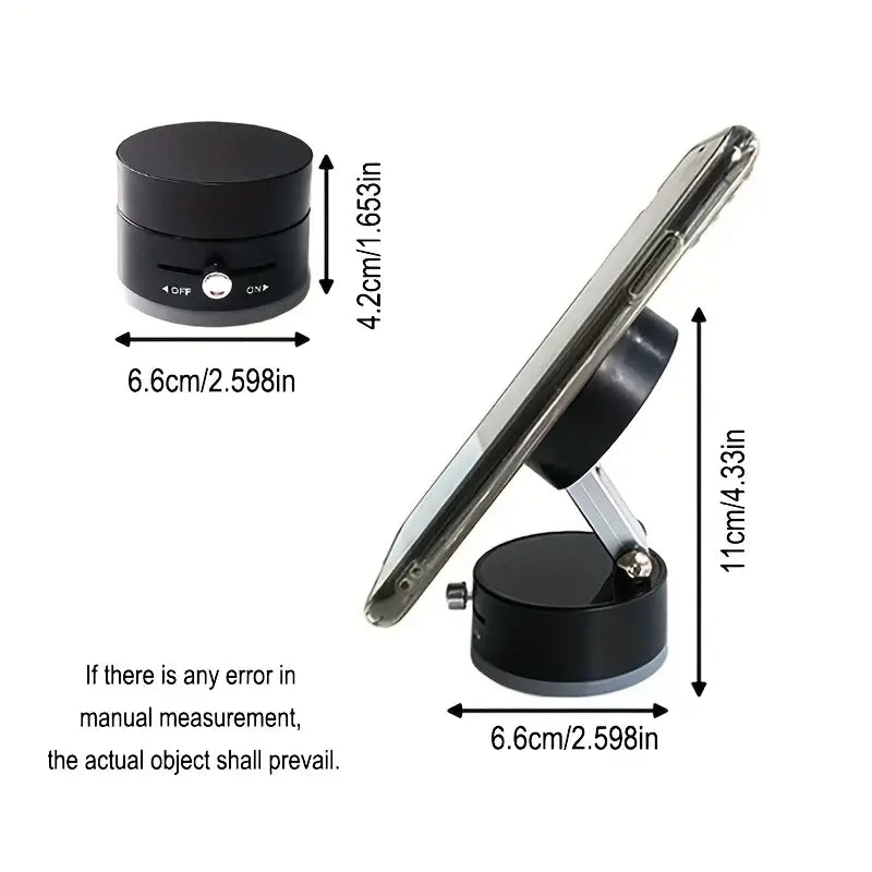 Support Téléphone Voiture Magnétique Rotatif – Fixation Forte avec Ventouse Puissante et Réglage 360