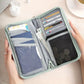 Organiseur de voyage multifonction Porte-passeport familial avec compartiments cartes, billets et monnaie