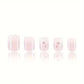 Faux Ongles Dégradé Rose Nude avec Fleurs 3D Blanches – Élégance Naturelle pour Manucure Chic