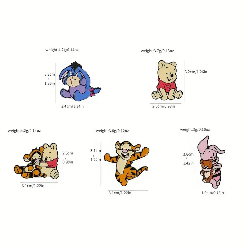 Broches et Boutons Enfant Winnie l’Ourson – Accessoires Colorés et Ludiques