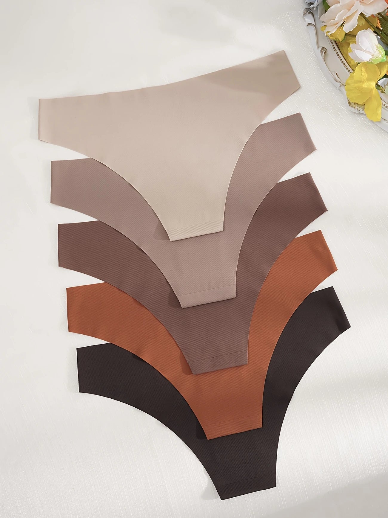 Lot de bas de bikini invisibles effet seconde peau – 5 couleurs nudes pour toutes les carnations
