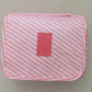 Trousse de maquillage voyage motifs smiley et cœurs  Pochette cosmétique imperméable et joyeuse