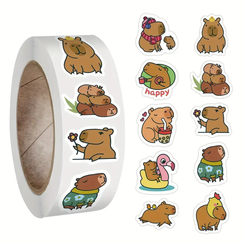 Autocollants Capybara Kawaii – Stickers Mignons et Amusants pour Ordinateur Portable et Tablette