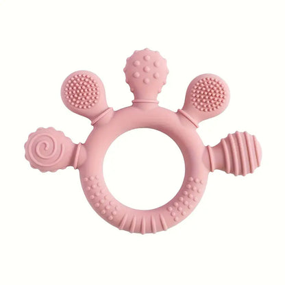 Anneau de Dentition en Silicone Doux – Jouet Bébé Sensoriel pour Soulager les Gencives