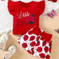 Haut bébé fille rouge avec motif coccinelle – T-shirt manches courtes été Little Lady