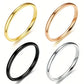 Bague homme minimaliste en acier inoxydable – Anneau élégant argent, or, noir ou rose