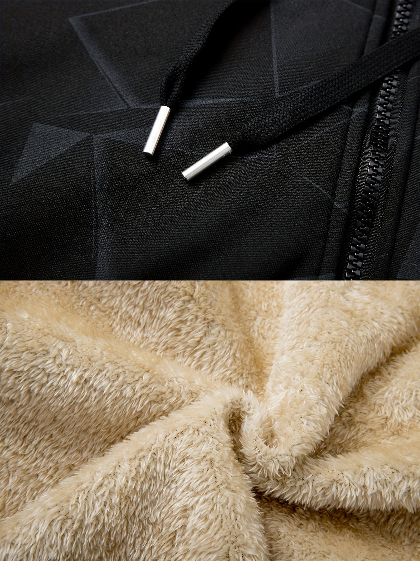 Manteau Épaissi en Polaire à Capuche pour Homme