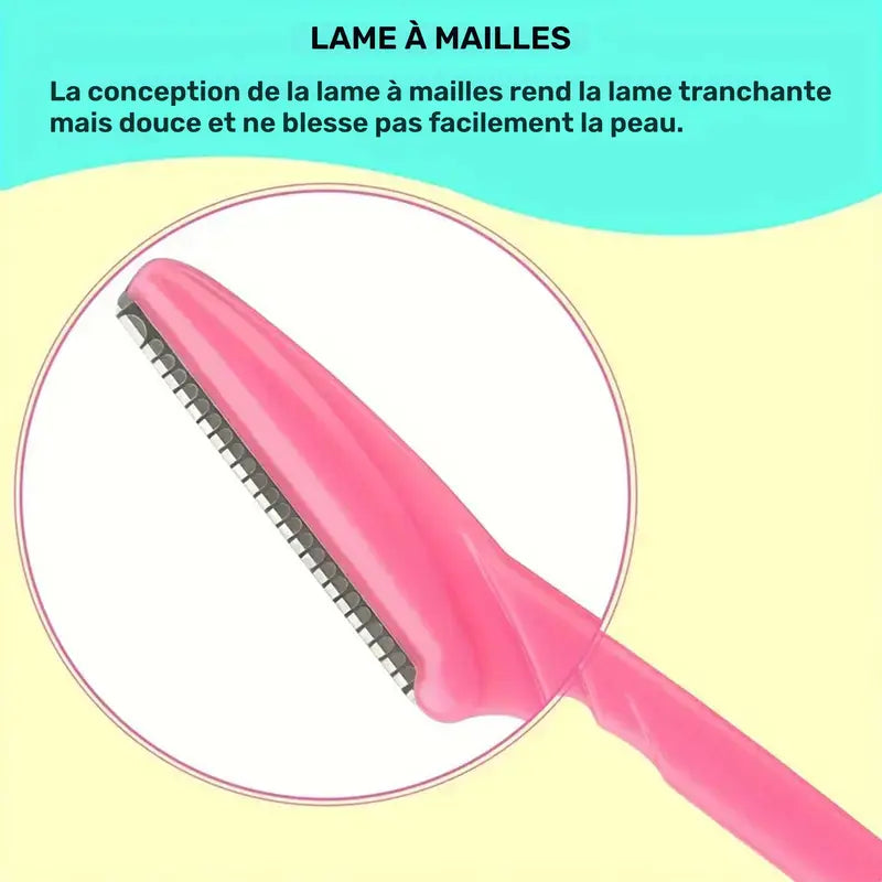 Lot de 12 Rasoirs Visage Femme – Lames Douces pour Sourcils, Duvet & Peau Sensible