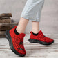 Baskets fille rouges motif toile d’araignée – Chaussures de sport respirantes et confortables