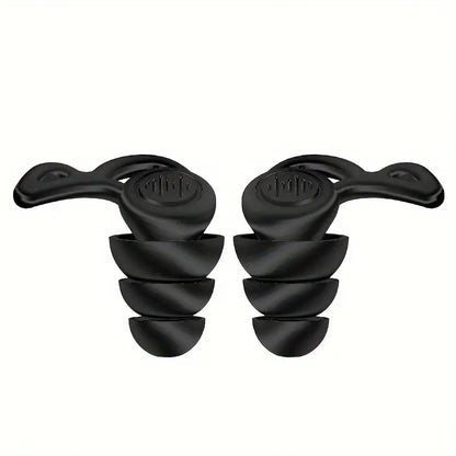 Bouchons d’Oreilles Réutilisables en Silicone, coloris Noir