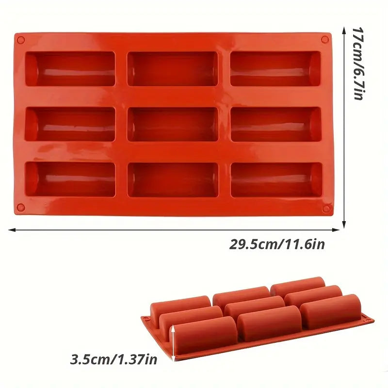 Moule en Silicone Demi-Rond pour Barres d’Alimentation – Snacks Énergétiques, Pâtisseries et Desserts Maison