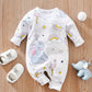 Body Bébé en Coton à Manches Longues – Grenouillère Grise Motif Koala Mignon