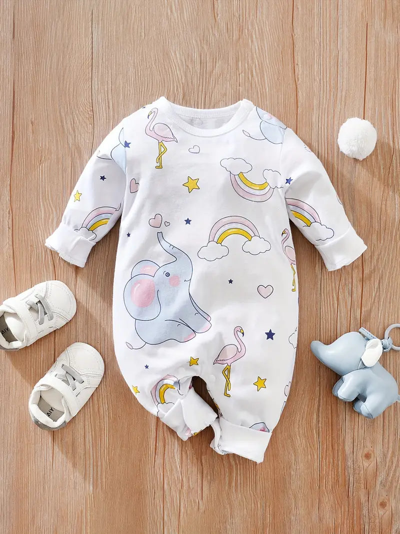 Body Bébé en Coton à Manches Longues – Grenouillère Grise Motif Koala Mignon