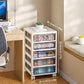 Tour de Rangement à Tiroirs Transparent sur Roulettes – Organisateur Multi-Niveaux pour Bureau et Boutique