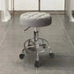 Tabouret de Travail à Roulettes Réglable – Siège Rembourré Pivotant pour Salon, Bureau et Atelier