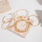 Lot de bracelets manchettes femme dorés – Bijoux élégants minimalistes tendance