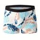 Pack de 4 Boxers Homme – Sous-vêtements à Motifs Tropicaux Colorés en Tissu Stretch