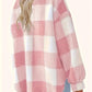 Surchemise Femme à Carreaux Effet Mouton – Veste Douillette et Tendance pour l’Hiver