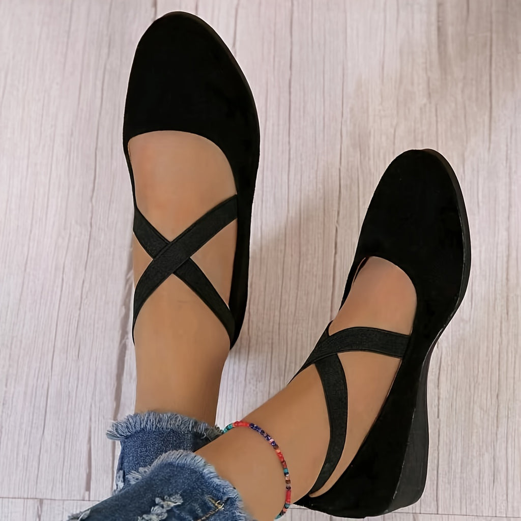 Ballerines femme à enfiler, coloris Black