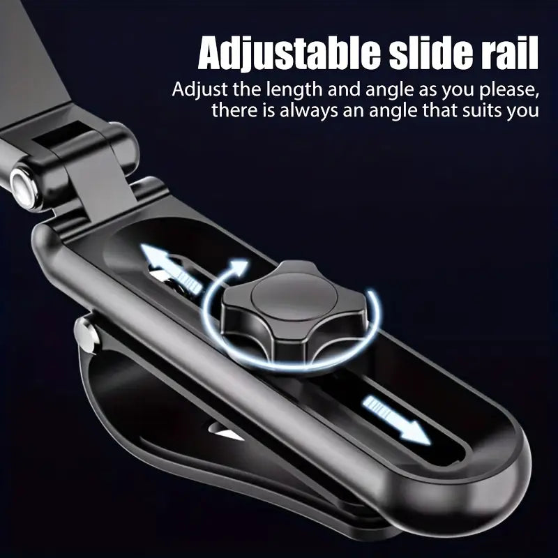 Support Téléphone Voiture Pare-Soleil – Rotation 360° Antidérapant pour GPS et Appels Mains Libres