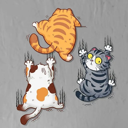 Autocollants Voiture Chats Rigolos – Stickers Animaux Humoristiques Grattoirs pour Décoration Auto et Moto