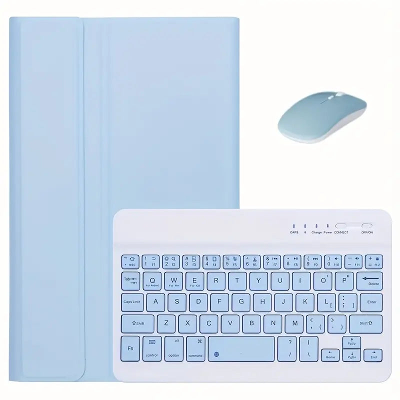 Clavier Sans Fil Bluetooth avec Souris et Housse – Kit Portable pour Tablette & PC