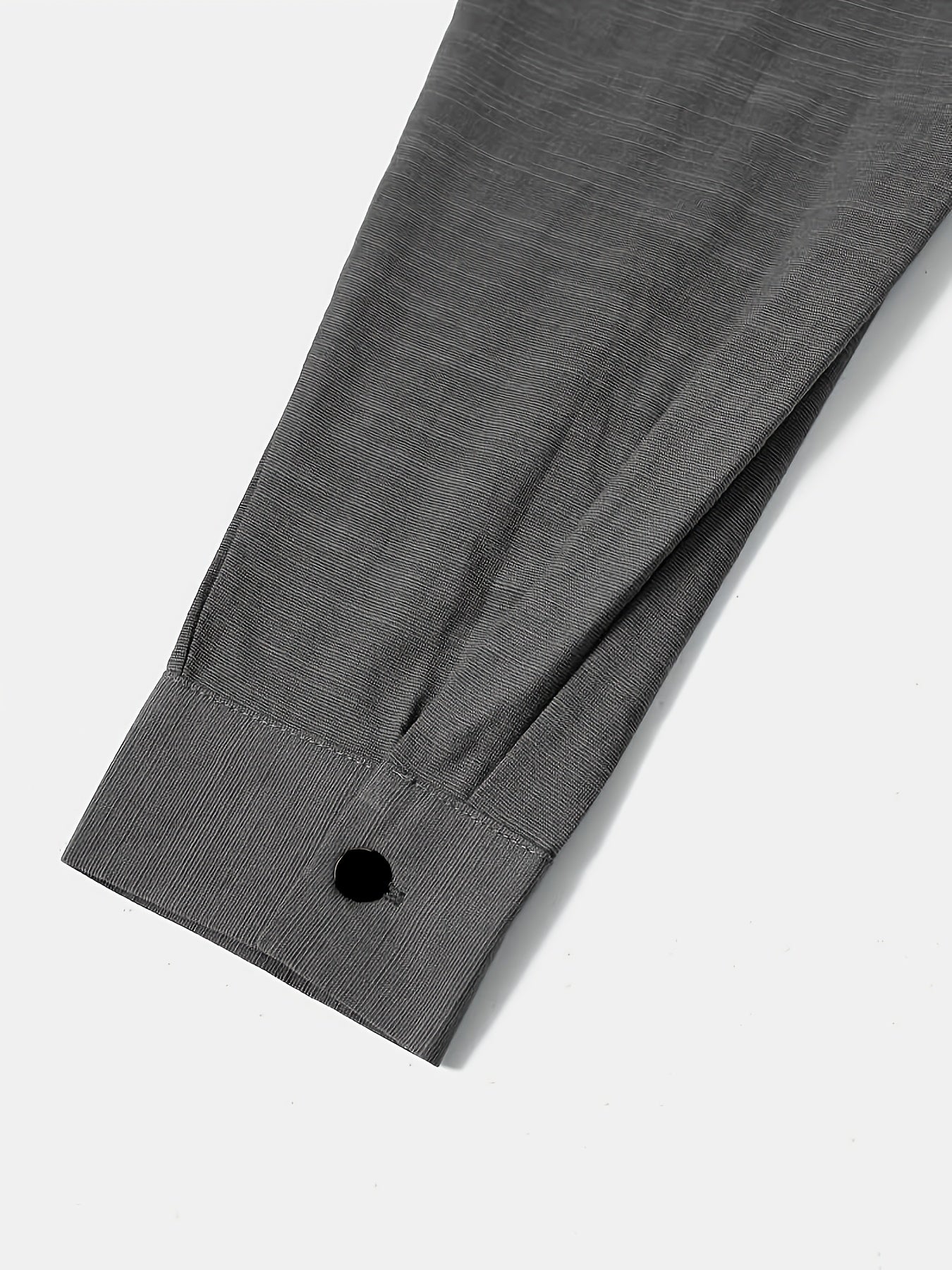 Chemise décontractée unie à boutons pour homme