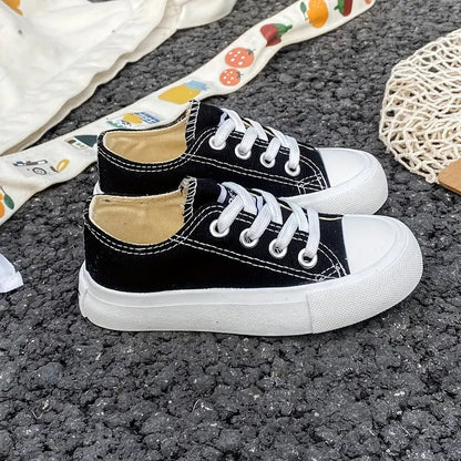 Baskets fille colorées en toile – Chaussures de sport légères et confortables à lacets, style décontracté