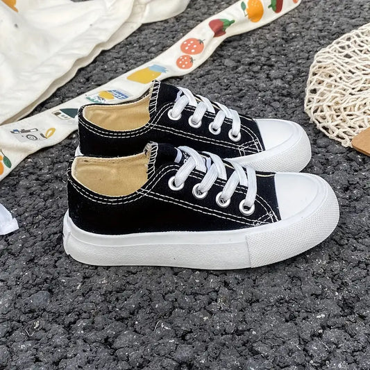 Baskets fille colorées en toile – Chaussures de sport légères et confortables à lacets, style décontracté