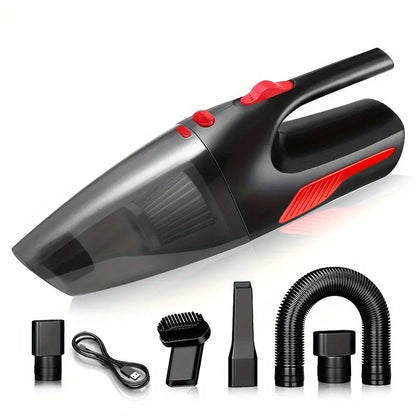 Aspirateur à Main Sans Fil Rose – Compact, Léger et Puissant avec 6 Accessoires – Idéal pour Voiture, Maison et Recoins