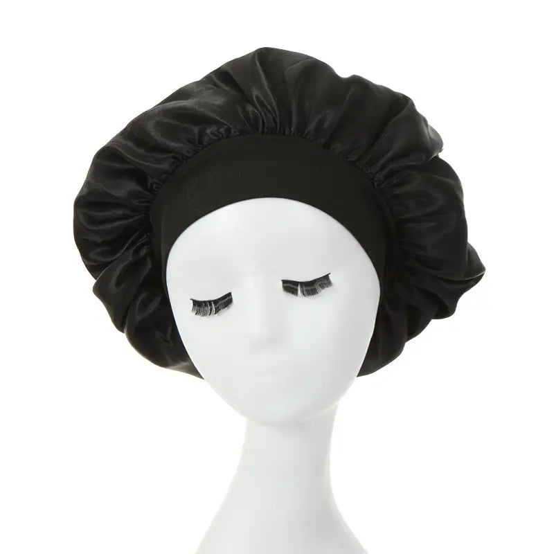 Bonnet Satin de Nuit Anti-Frisottis – Protection Cheveux Bouclés, Lisses ou Crépus – Large Bandeau Confortable – Plusieurs Coloris