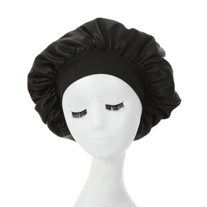 Bonnet Satin de Nuit Anti-Frisottis – Protection Cheveux Bouclés, Lisses ou Crépus – Large Bandeau Confortable – Plusieurs Coloris