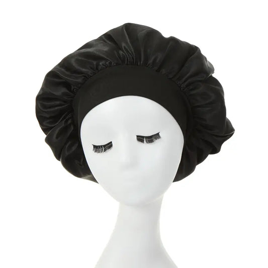 Bonnet Satin de Nuit Anti-Frisottis – Protection Cheveux Bouclés, Lisses ou Crépus – Large Bandeau Confortable – Plusieurs Coloris