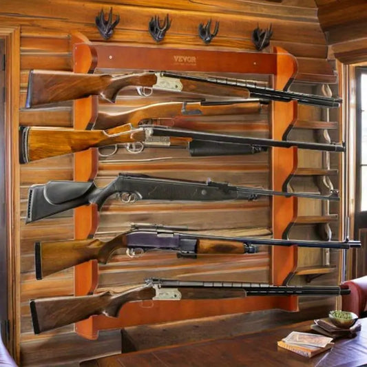 Support mural en bois pour fusils – Râtelier de rangement sécurisé et élégant pour collectionneurs