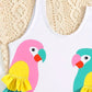 Maillot de bain fille une pièce blanc