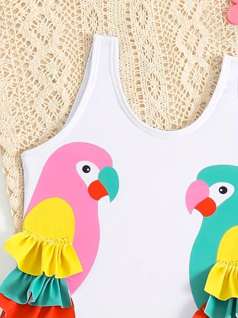 Maillot de bain fille une pièce blanc – Simple, élégant et confortable pour l’été