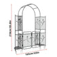 Portail de jardin avec arche métallique  Structure élégante pour plantes grimpantes et décoration extérieure