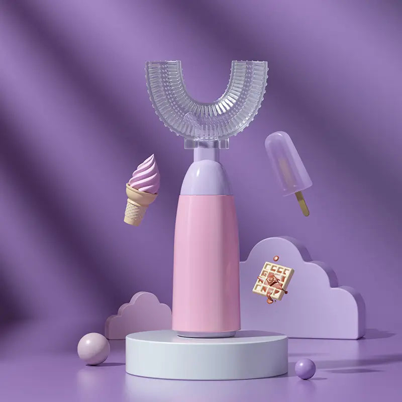 Brosse à Dents Électrique Automatique en Forme de U – Nettoyage Mains Libres pour Enfants et Adultes