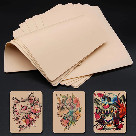 Peau Synthétique pour Entraînement Tatouage – 5/10 Feuilles Souples Double Face pour Pratique Réaliste