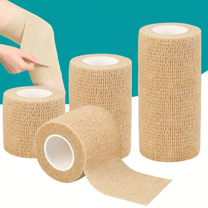 Bandes de Compression Auto-Adhésives – Rouleaux Élastiques Cohésifs pour Entorses, Pansements et Maintien Articulaire